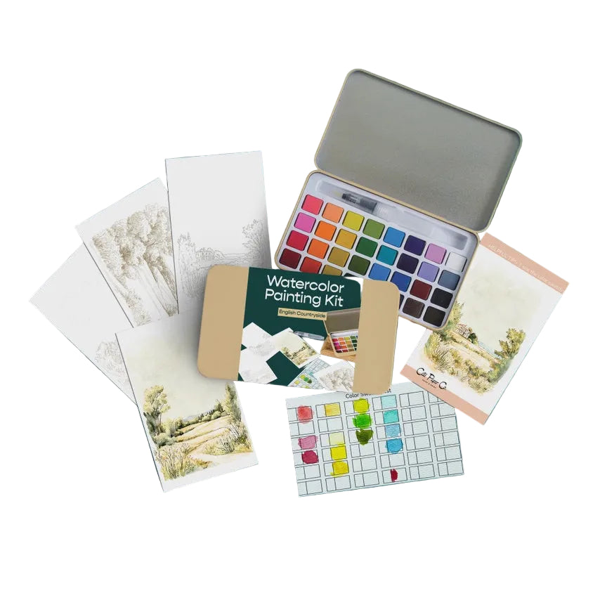 Watercolour Painting Kit - English Countryside