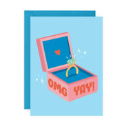 OMG Yay Engagement Ring Card