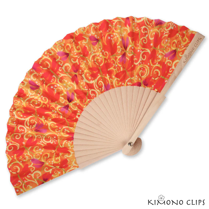 Kimono Fabric Hand Fan