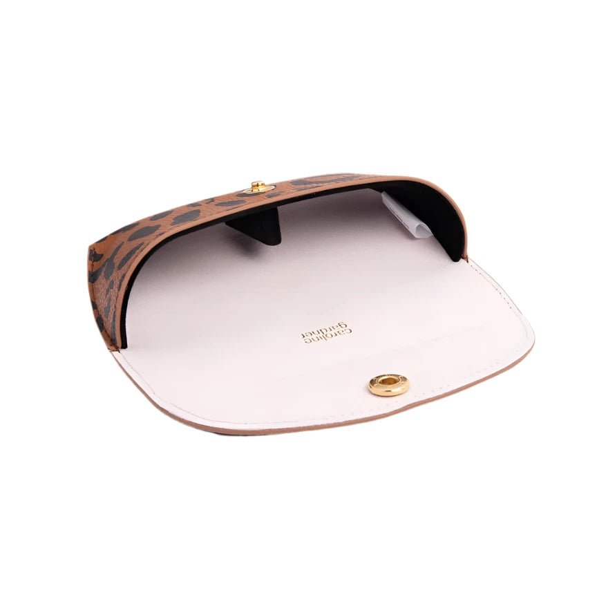 CG Flap Glasses Case - Tan Leopard