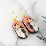 Oblong Drop Earrings - Cat Lady