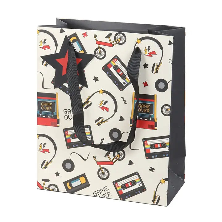 Gift Bag 23cm - Retro 80s