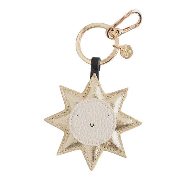 CG Vegan Leather Bag Charm - Smiling Sun
