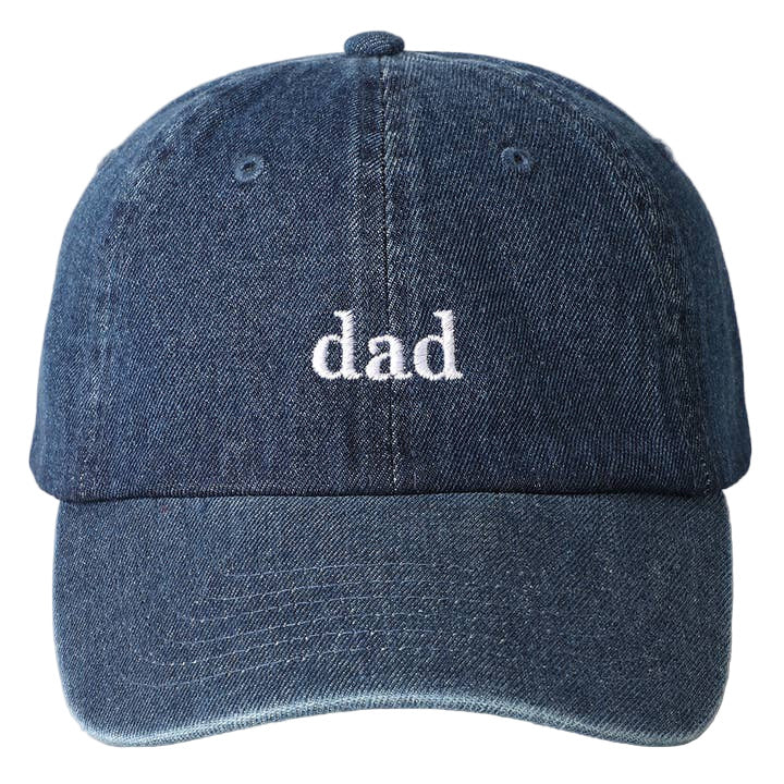 Embroidered Baseball Cap - Dad / Washed Dark Denim