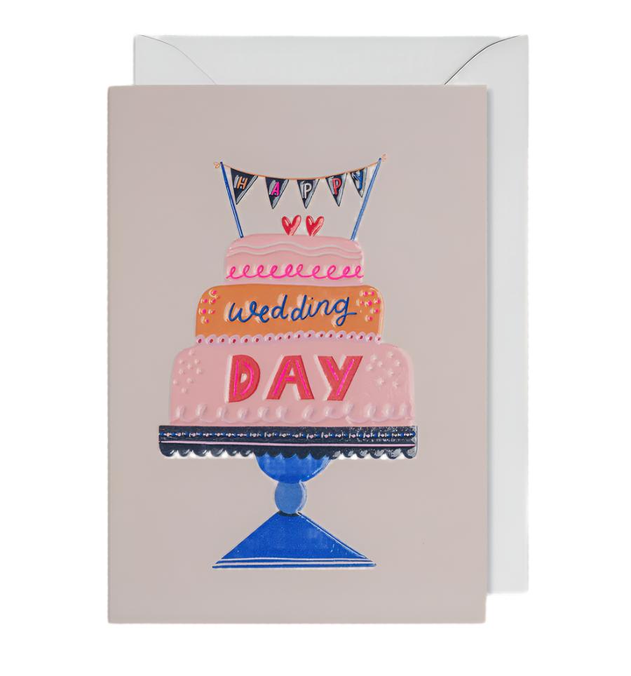 Happy Wedding Day Cake Card
