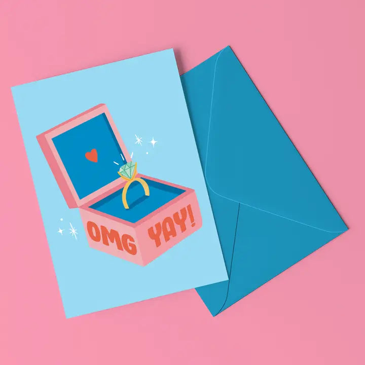 OMG Yay Engagement Ring Card