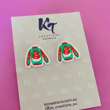 Ho Ho Ho Sweater Acrylic Studs