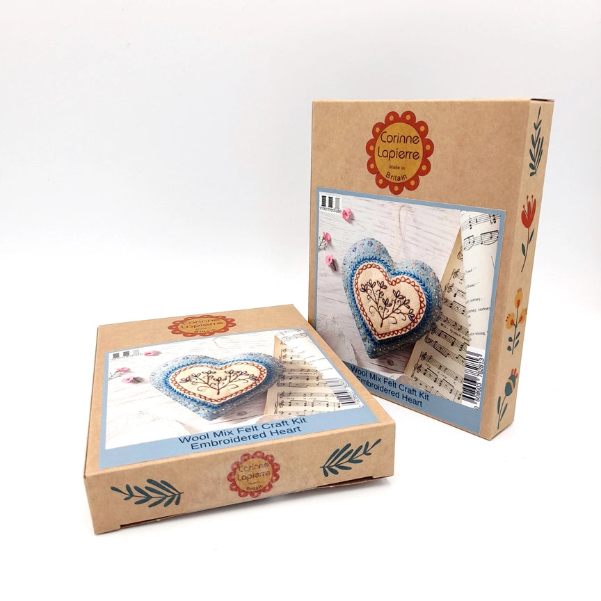 Mini Felt Craft Kit - Embroidered Heart