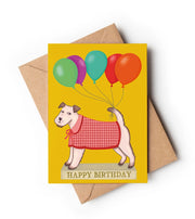Dog & Balloons Card