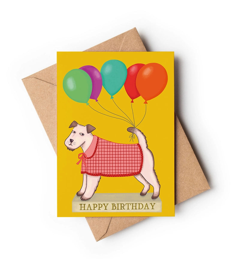 Dog & Balloons Card