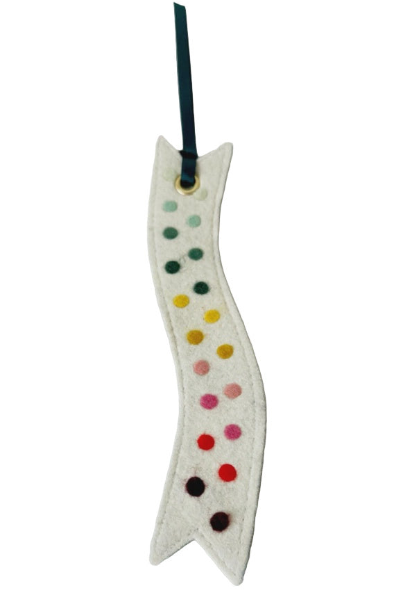 Felt Bookmark - Swirl Polka Dot