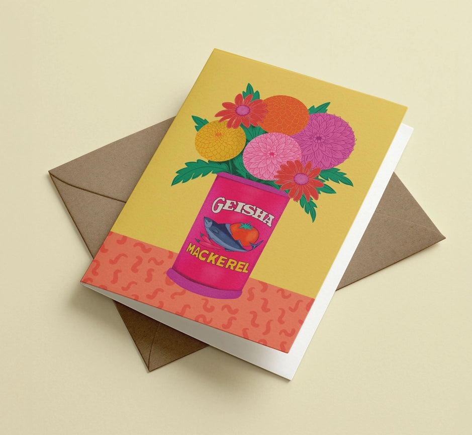 Dahlia Vintage Tin Card
