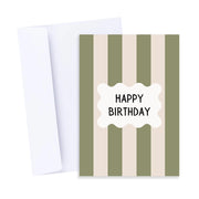 Stripy Birthday Card