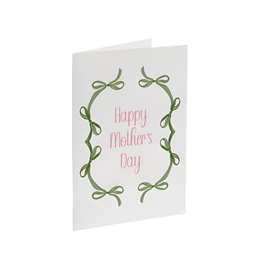 Green Bows Happy Mother's Day Card