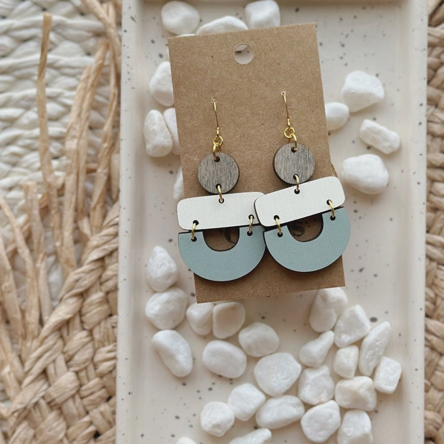 Zuma Drop Earrings - Sage Mix