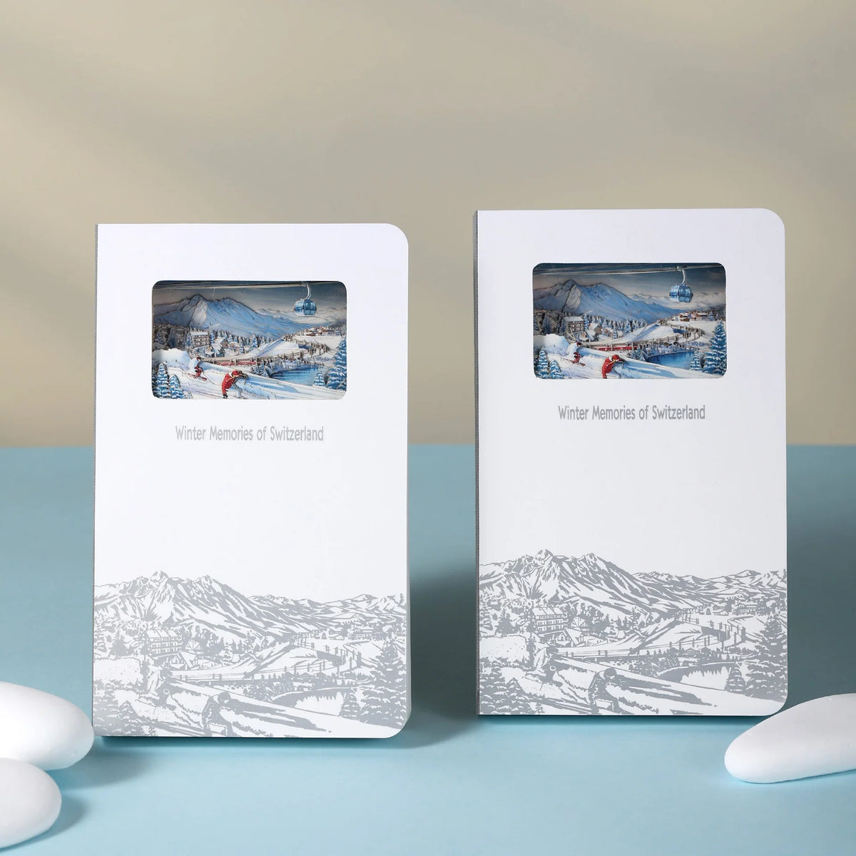 3D Paper Art Notebook - Switzerland Winter
