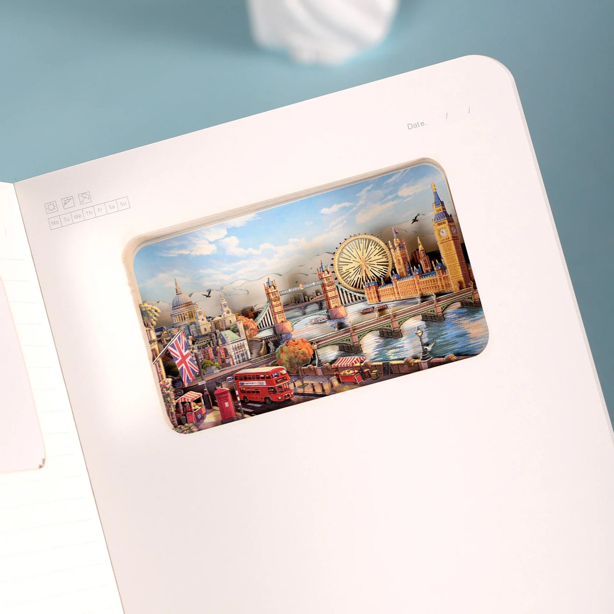 3D Paper Art Notebook - London