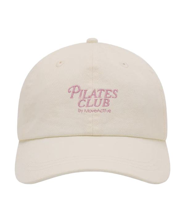 Embroidered cap-Pilates Club Ivory