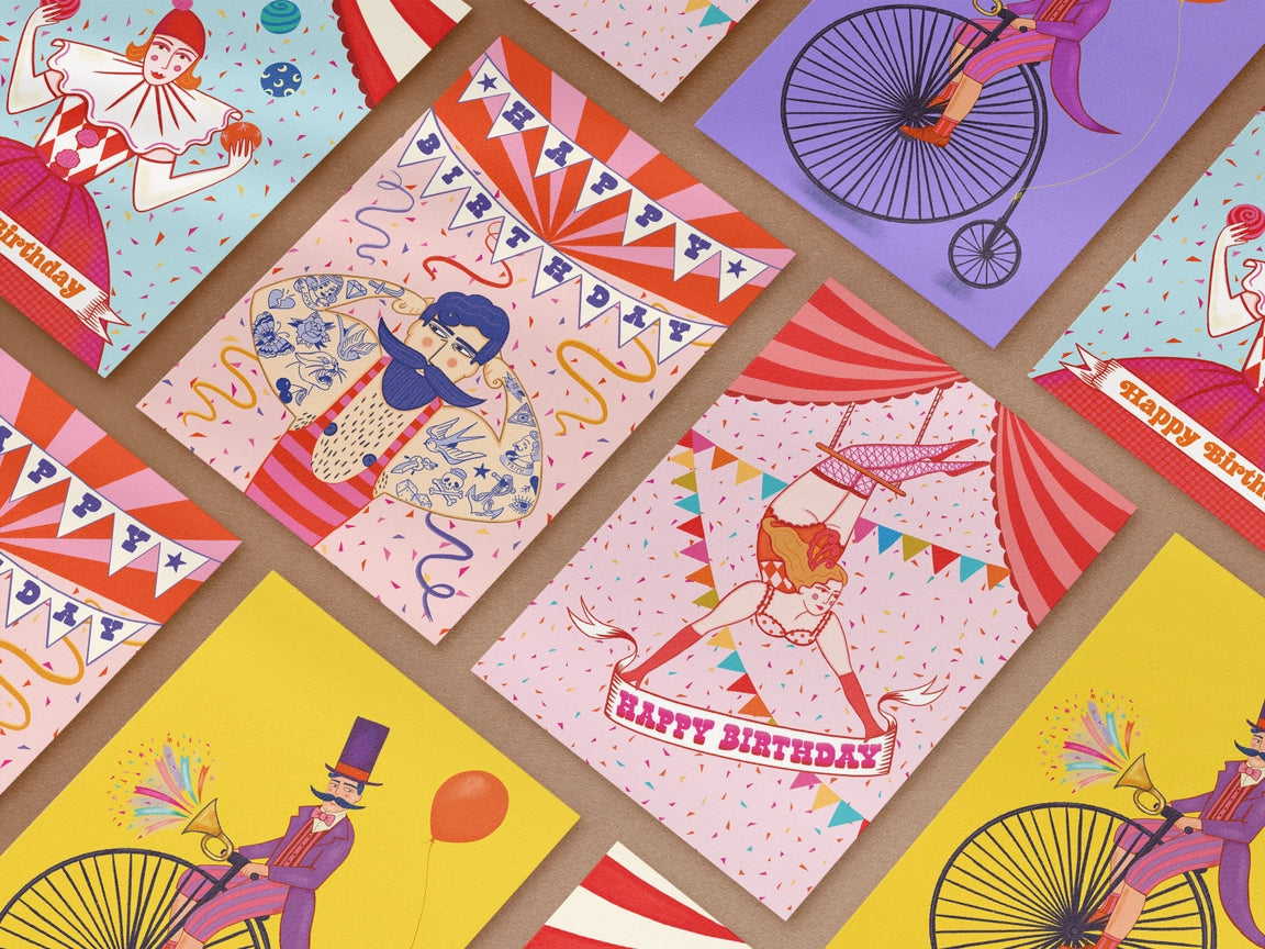 Circus Trapeze Artist Card