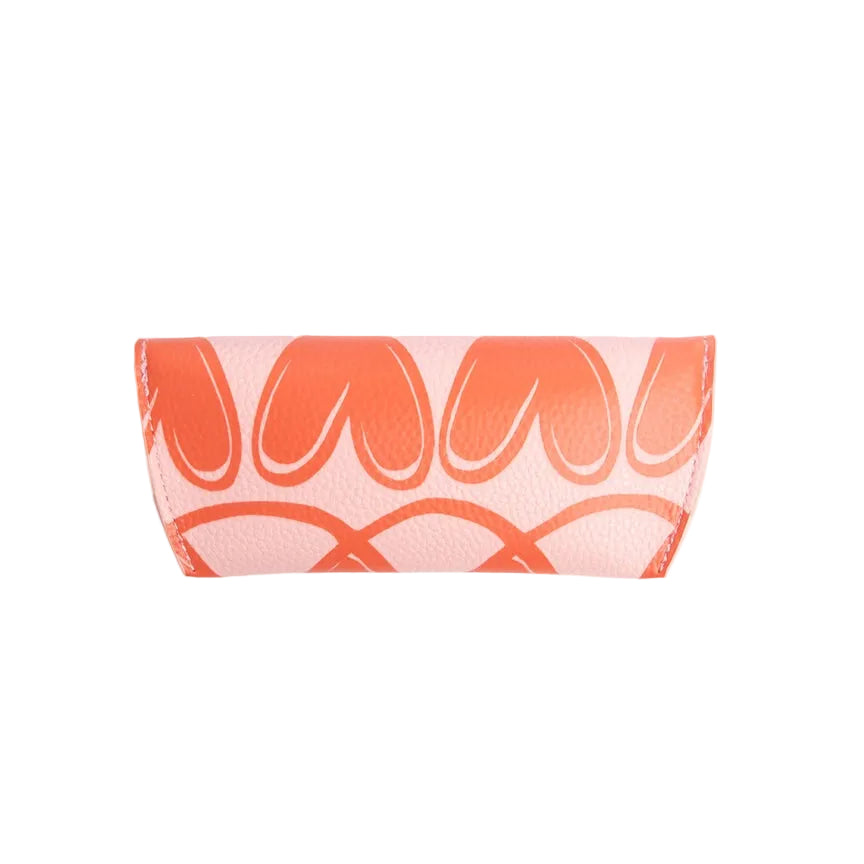 CG Flap Glasses Case - Pink & Orange Linked Hearts