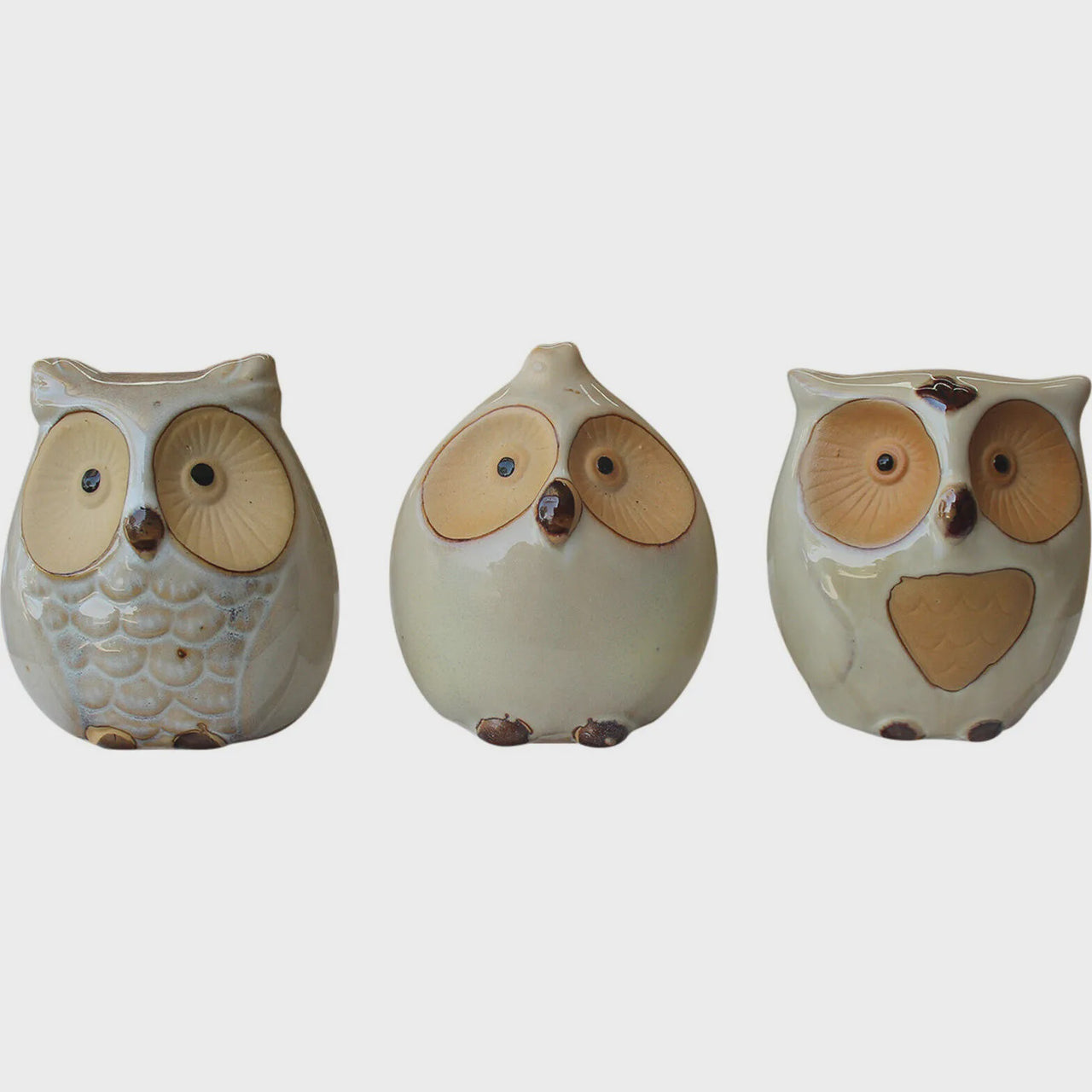 Mini Owls Cream Set of 3