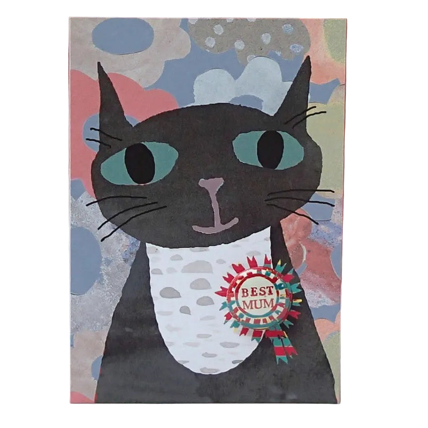 Card With Badge - Cat Best Mum
