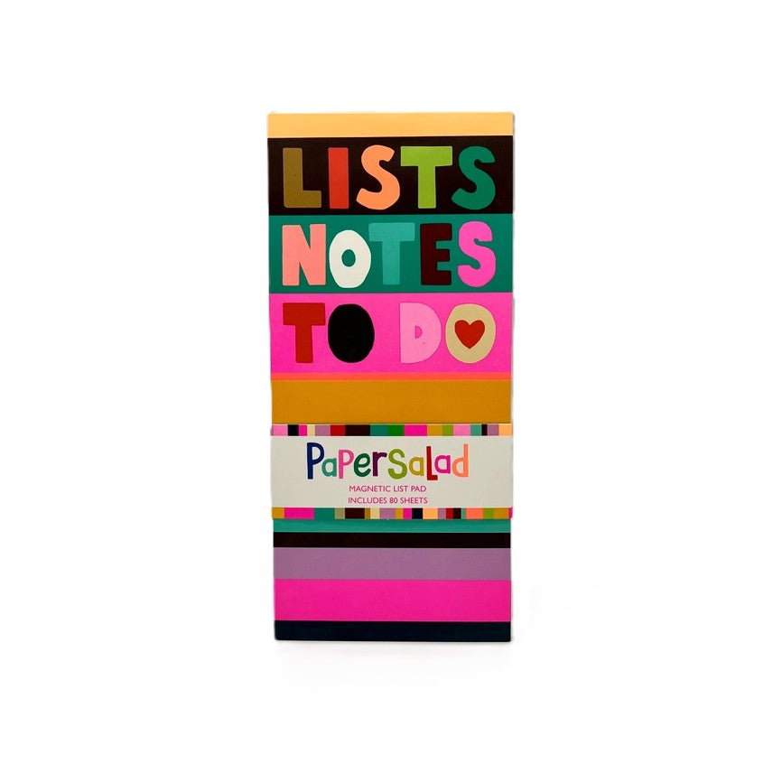 Magnetic List Pad - Paper Salad Stripes Bright