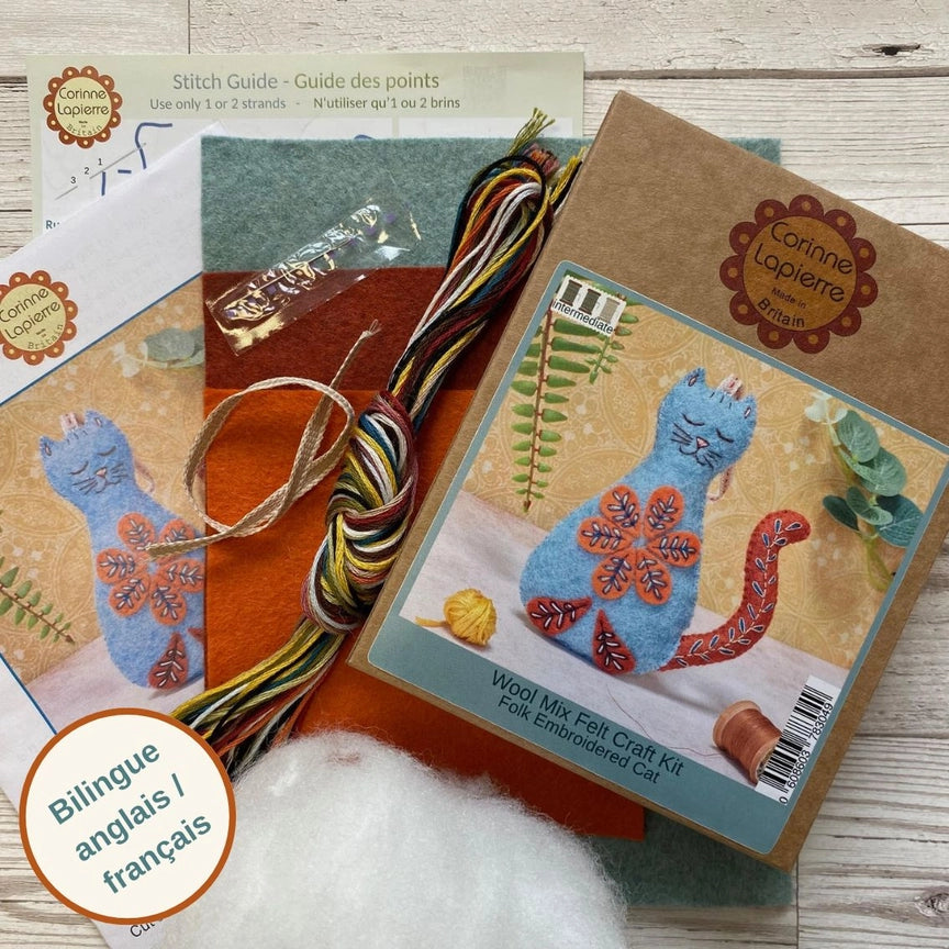 Mini Felt Craft Kit - Folk Cat