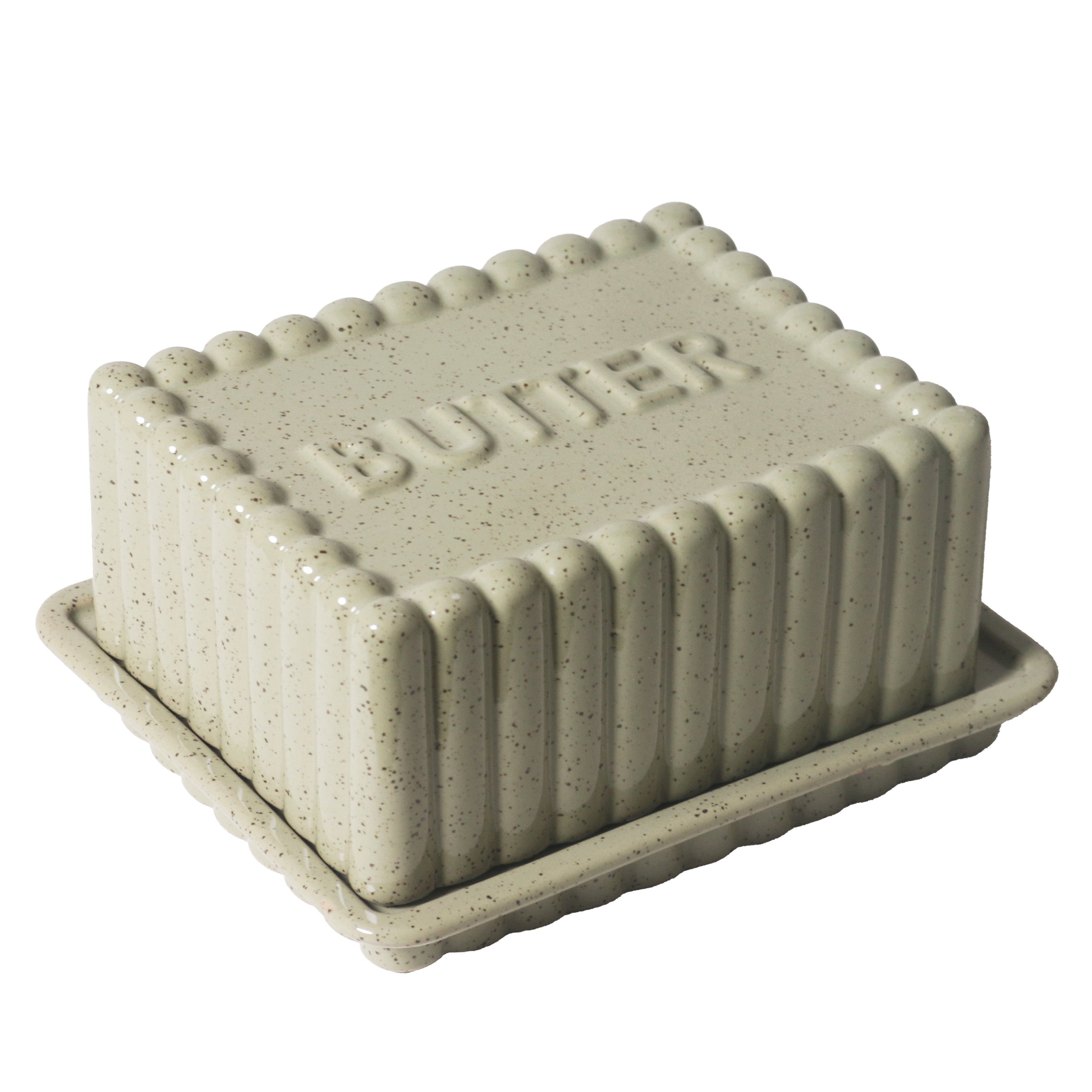 Kitchen Life Large Butter Dish  - Peppercorn