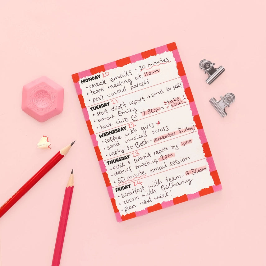 A6 Notepad - Week Planner