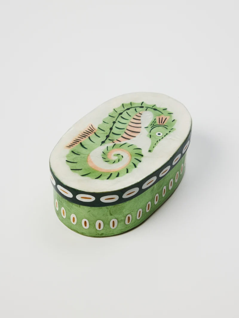 Capiz Shell Box - Mariner - Seahorse