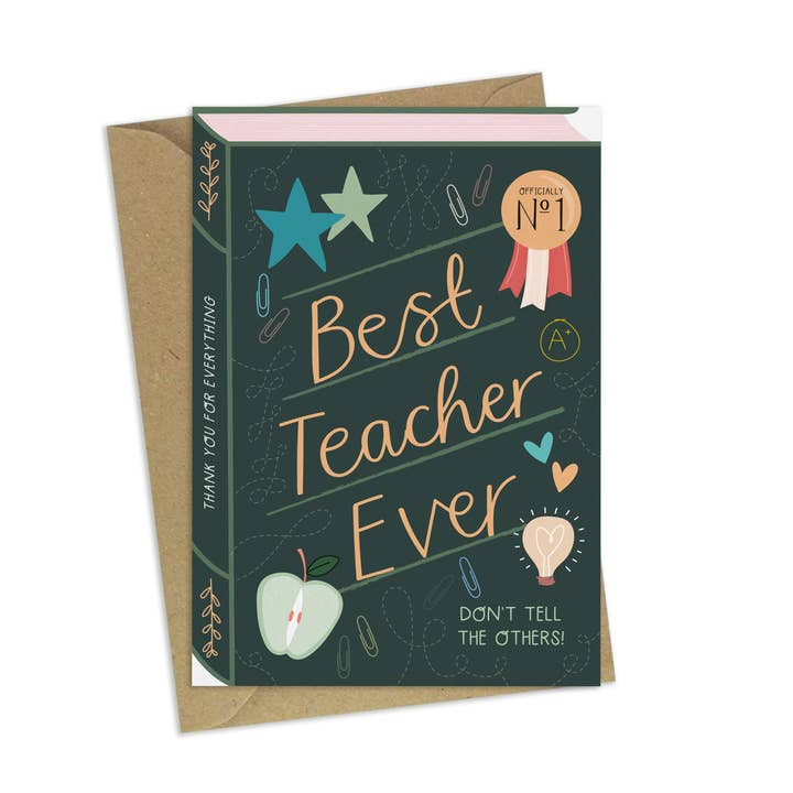 Best Teacher Ever – Luxury Book Card