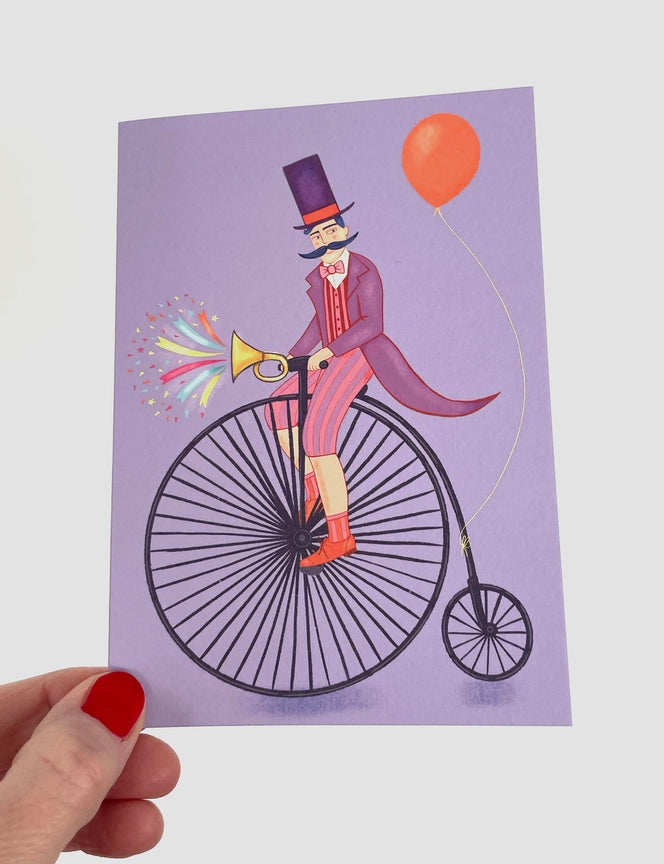 Circus Ringmaster Purple Card