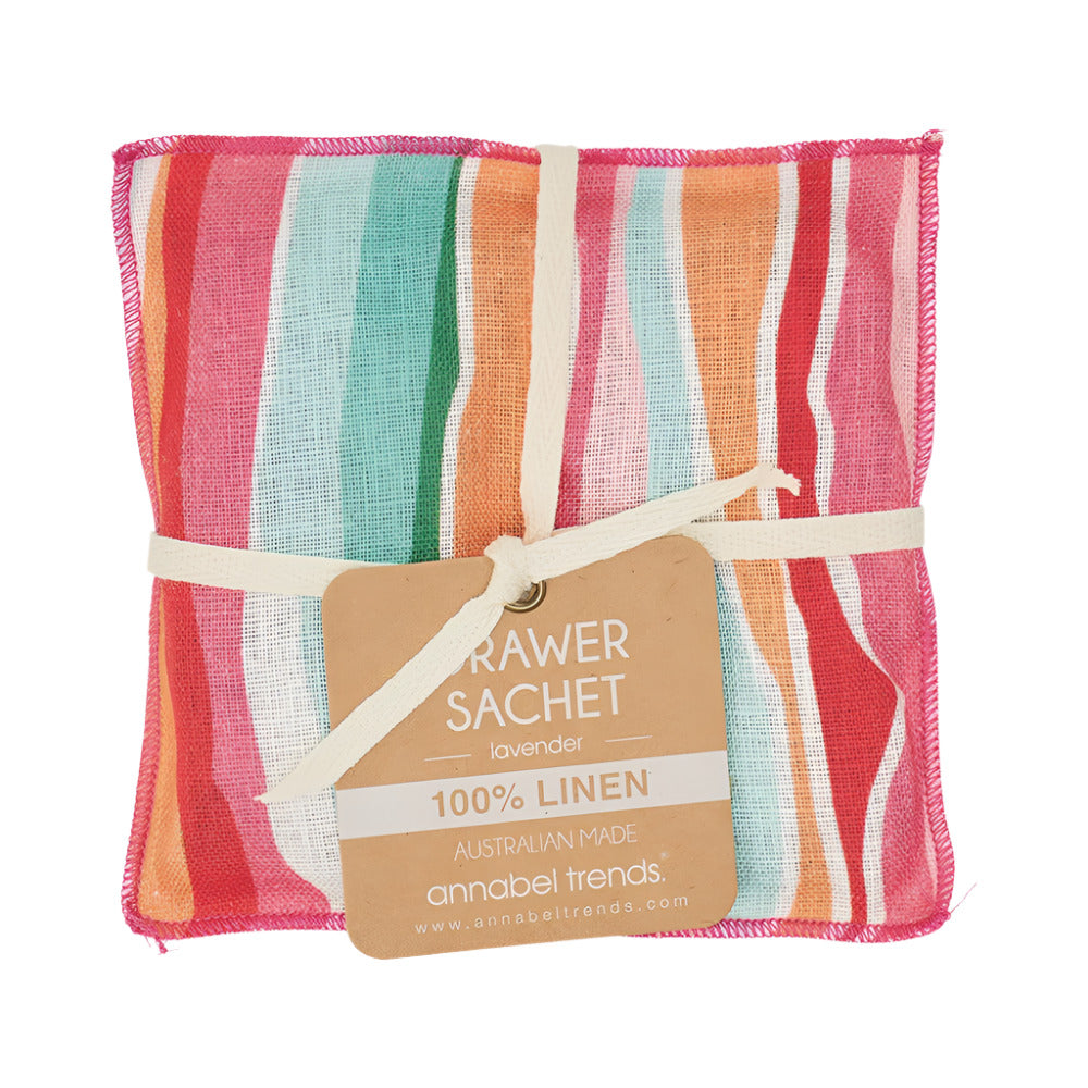 Linen Drawer Sachet - Sherbert Ribbon