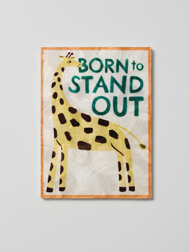 Capiz Shell Art Tile - Fun House - Giraffe