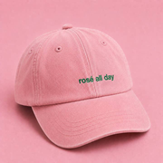 Embroidered Baseball Cap - Rosé All Day