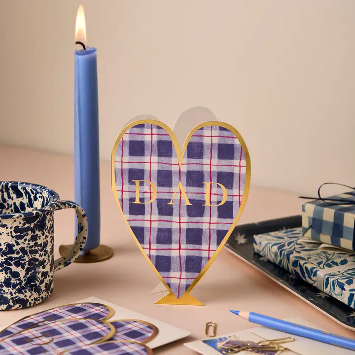Tartan Heart Dad Card