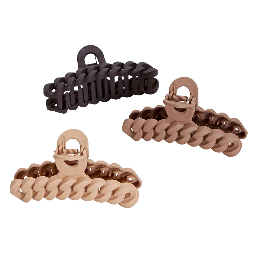 Chain Claw Clip 3pc - Neutral