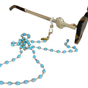 Glasses Chain Delicate - Turquoise Crystals