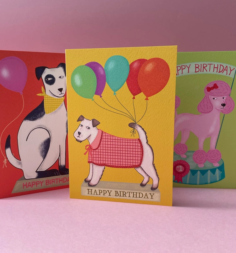Dog & Balloons Card