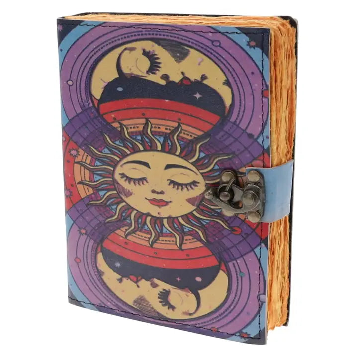 Leather Journal - Sun Moon Colour