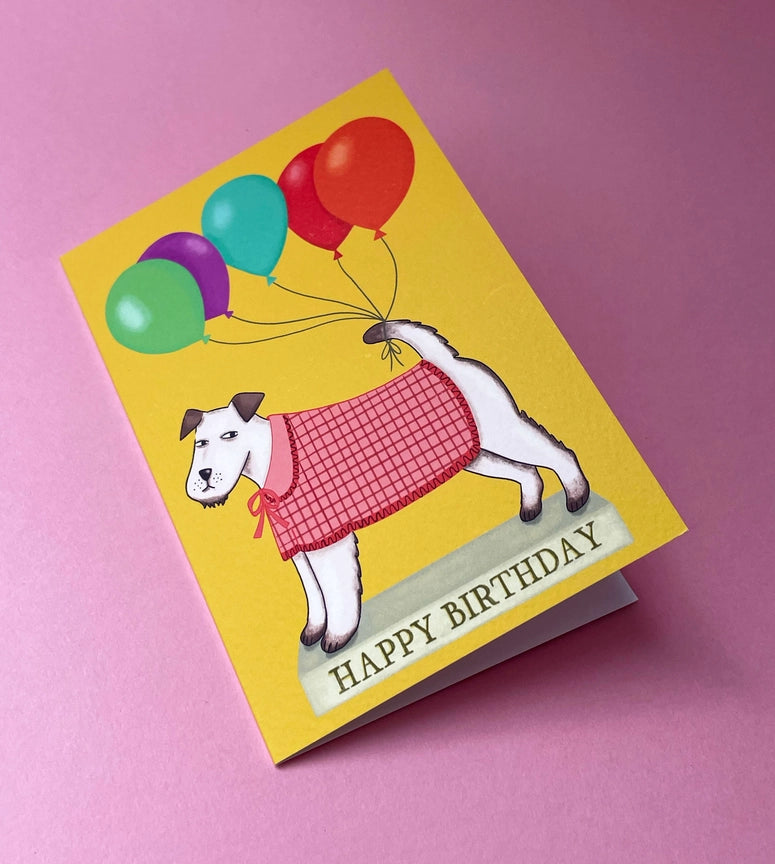 Dog & Balloons Card