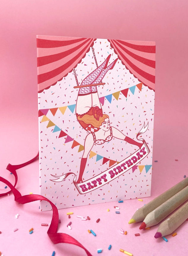 Circus Trapeze Artist Card