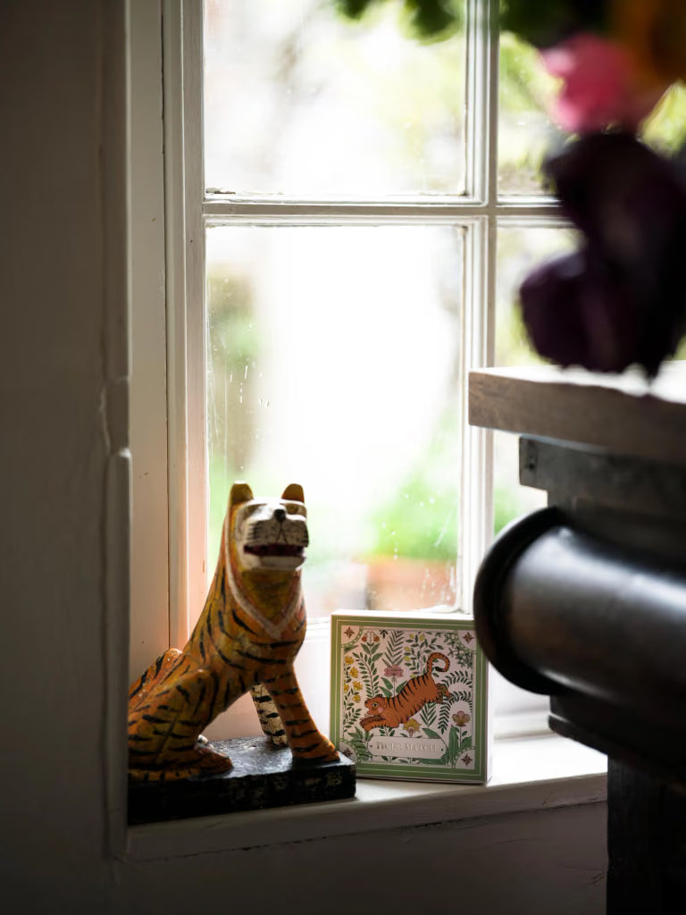 Square Matchbox - Green Tiger