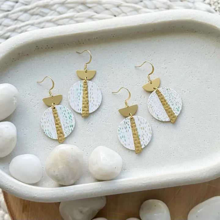 Crest Drop Earrings - Alpine Fleck