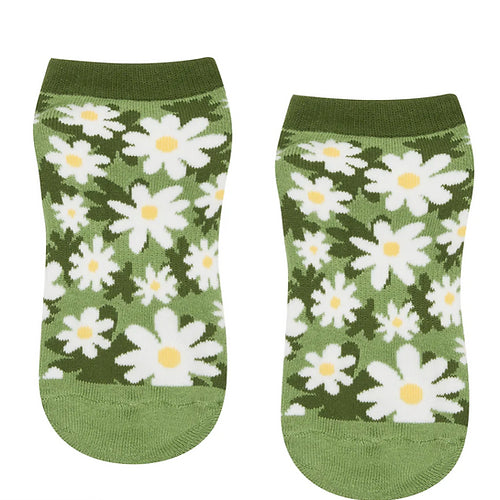 Classic Low Rise Grip Socks - Daisy Floral