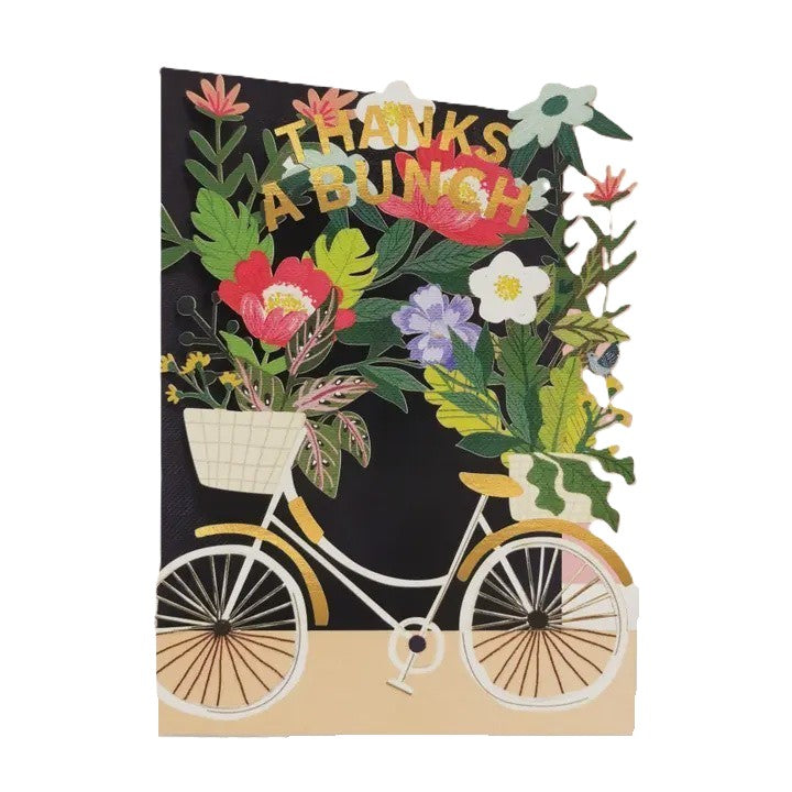 Cut Art Card - Thanks A Bunch Bicycle