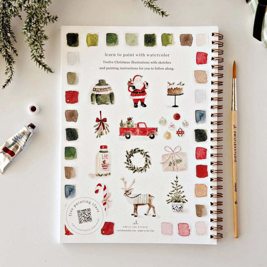 Watercolour Workbook - Classic Christmas