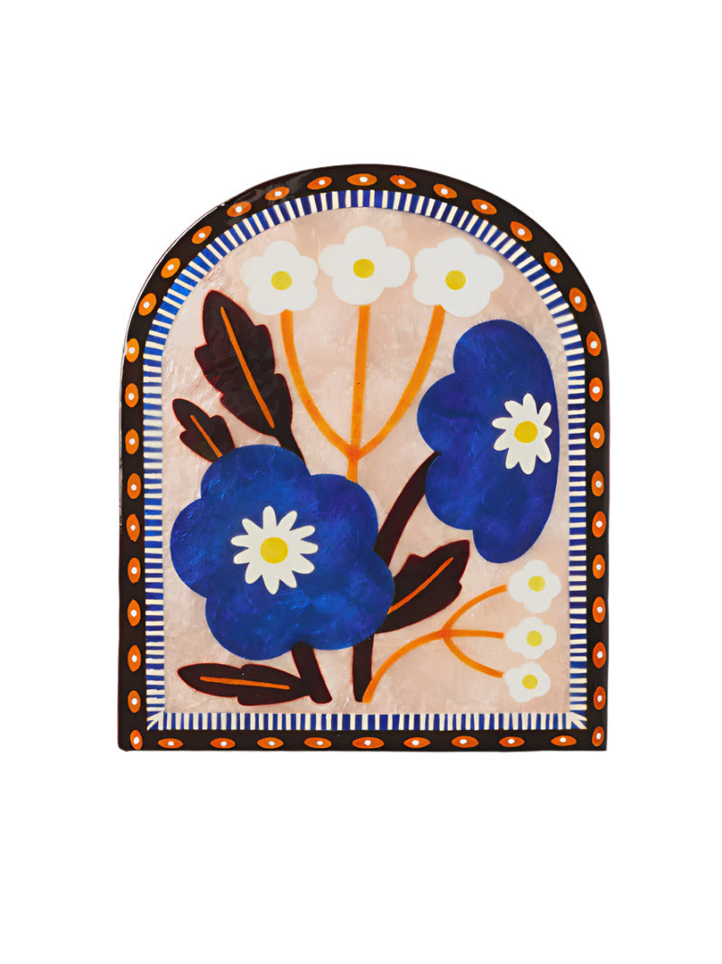 Capiz Shell Art Tile - Bloom Nouveau - Pink Arch