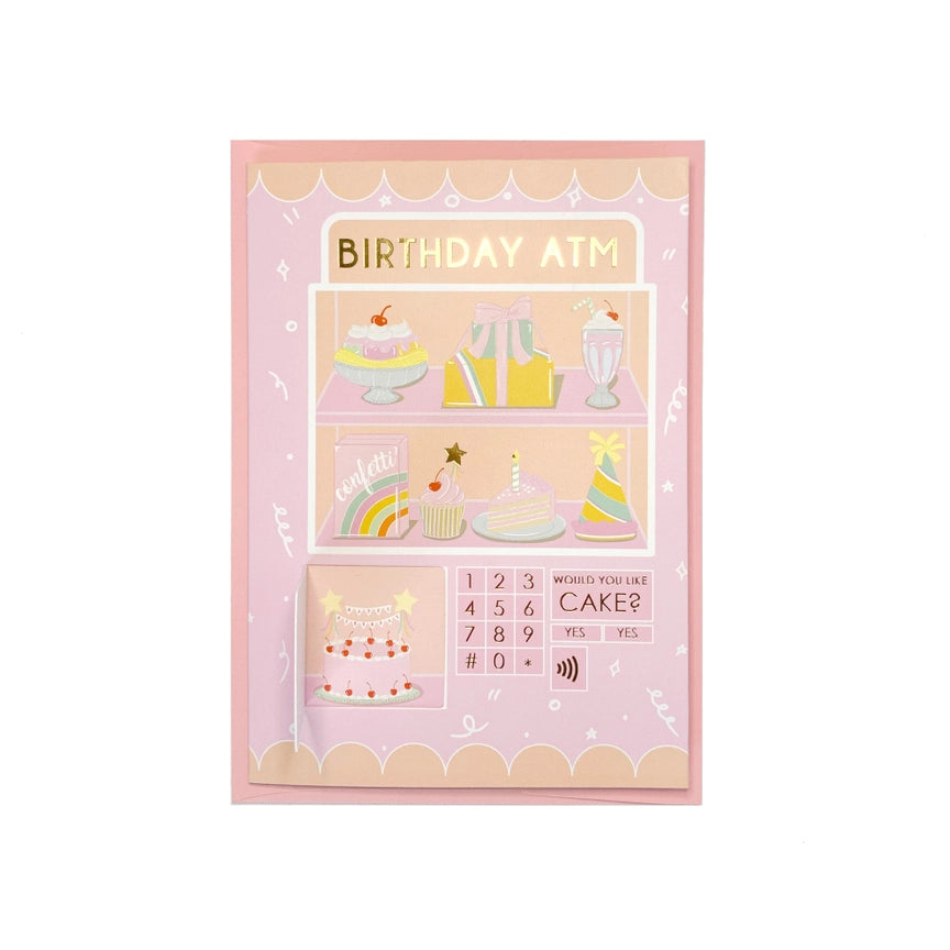 Birthday ATM Peek-A-Boo Card